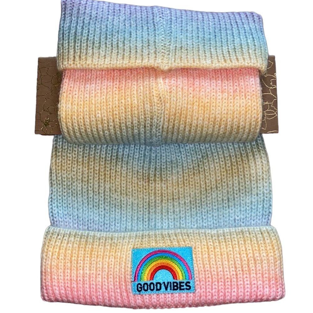 NEW mommy & me beanie hats good vibes tie dye unisex - Picture 3 of 6